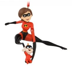 New ???? Disney ???? Christmas Figural Ornament - Mrs. Incredible And Jack-Jack ????
