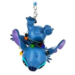 Best Pirce ???? Disney Figural ???? Christmas Ornament - Stitch Wrapped In Lights ????