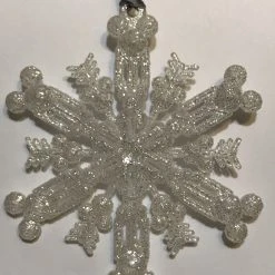 Wholesale ???? Disney ???? Christmas Ornament - Mickey Mouse Snowflake - Frosted ????