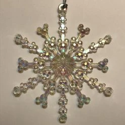 Promo ???? Disney ???? Christmas Ornament - Mickey Mouse Snowflake - Clear ✨