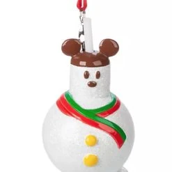 New ???? Disney Figure Ornament - Mickey Mouse Snowman Treat ????