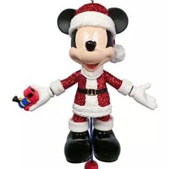 Best Sale ???? Disney Figurine Ornament - Santa Mickey Mouse Articulated ✨