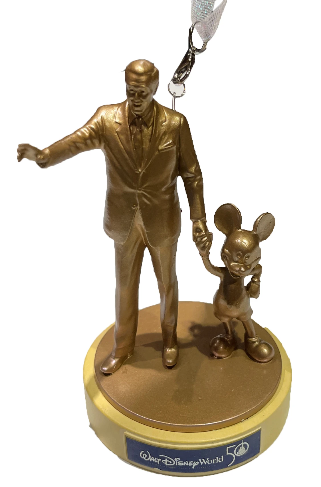New ???? Disney Figurine Ornament - 50th Anniversary - Mickey & Walt ???? 3 New ???? Disney Figurine Ornament - 50th Anniversary - Mickey & Walt ????